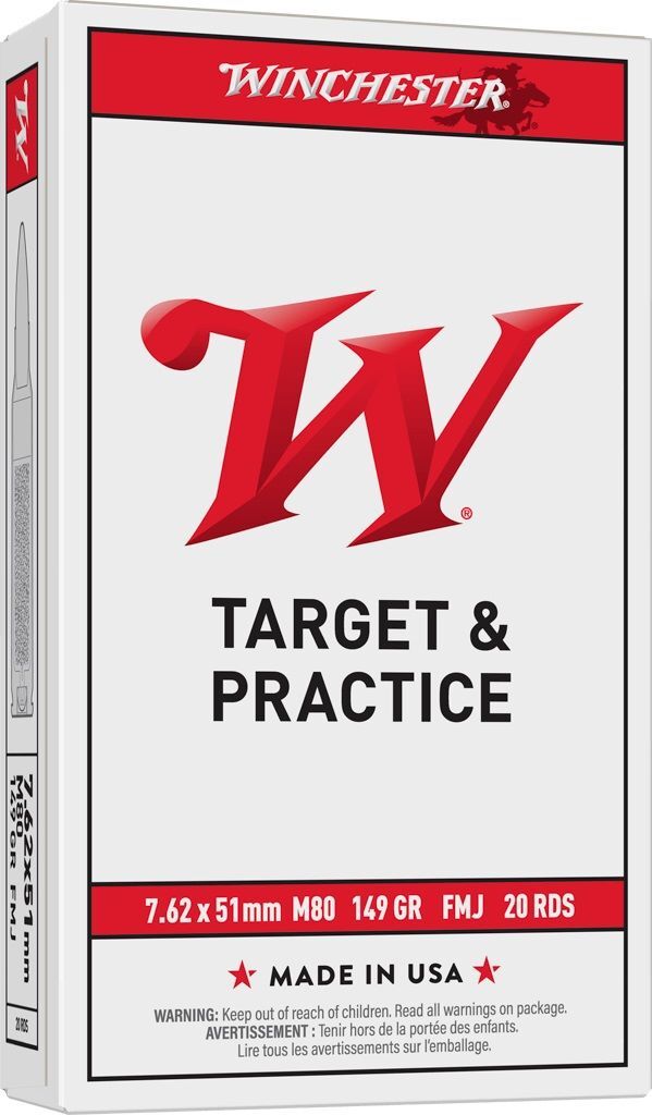 Winchester USA 7.62 x 51MM Nato, 149 Grain FMJ, 20-Rd