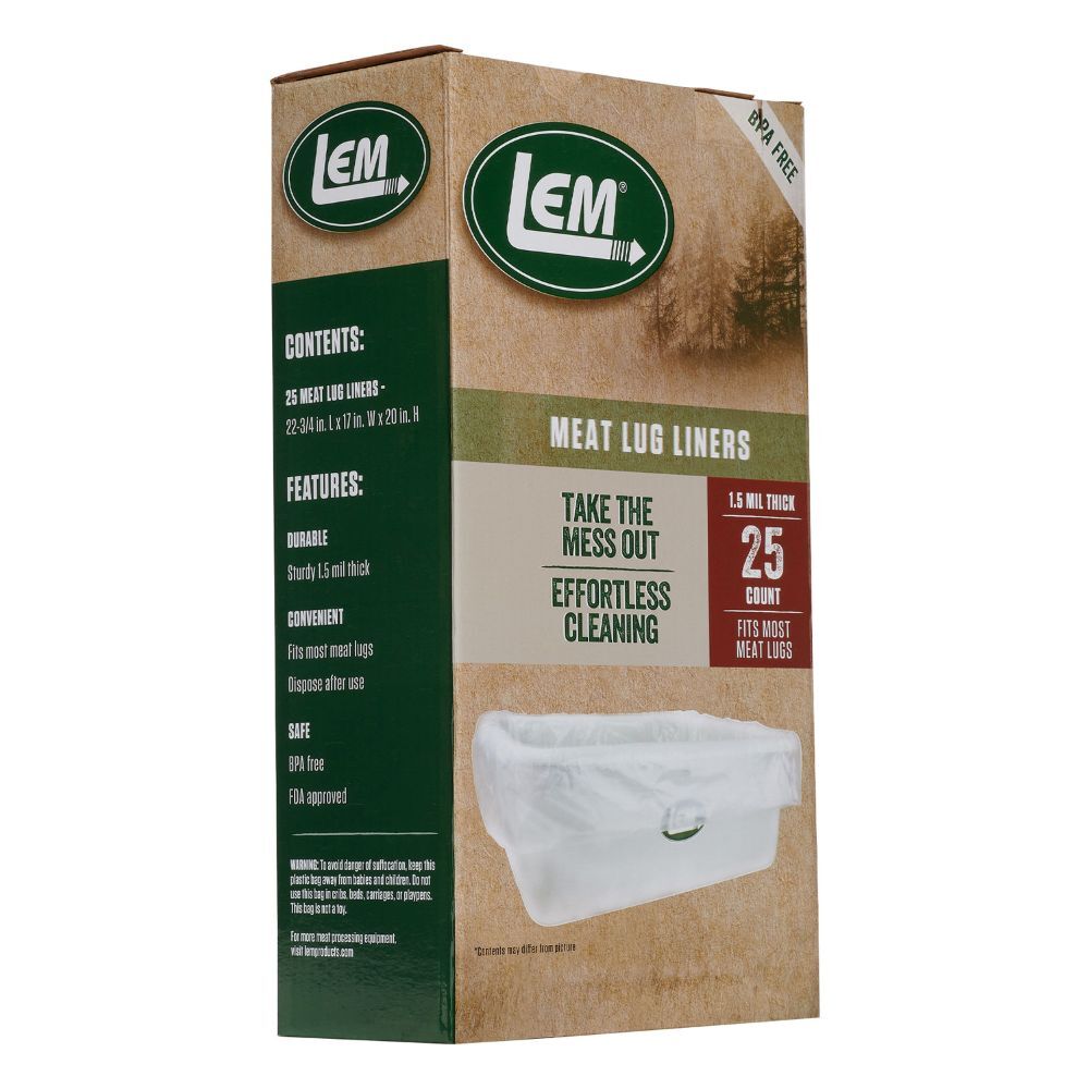 LEM Plastic Meat Lug Liners, 25-Pk