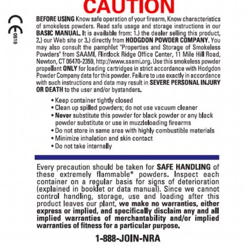 Hodgdon H110 Pistol Powder, 8-Lb