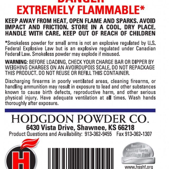 Hodgdon H1000 Rifle Powder, 8-Lb