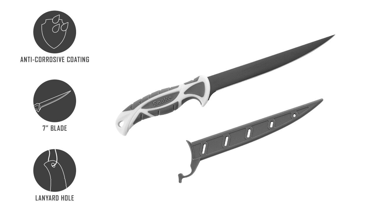 Smith's Fillet Coated Blade, 7-In