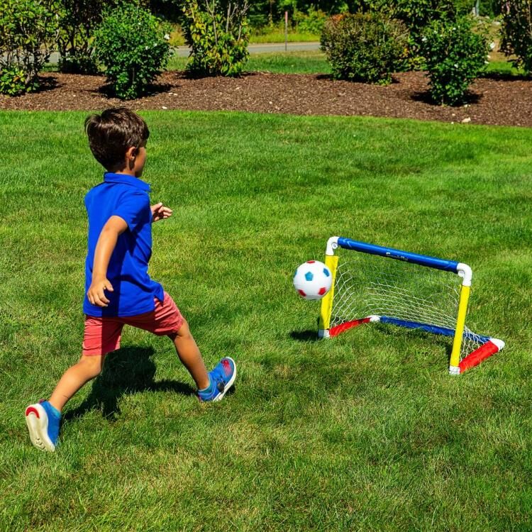 Franklin Sports Soccer Goal With Ball and Pump, 24-In