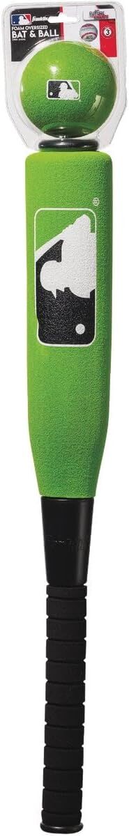 Franklin Sports MLB Kid's Jumbo Foam Bat & Ball Set Assorted Colors, 24-In