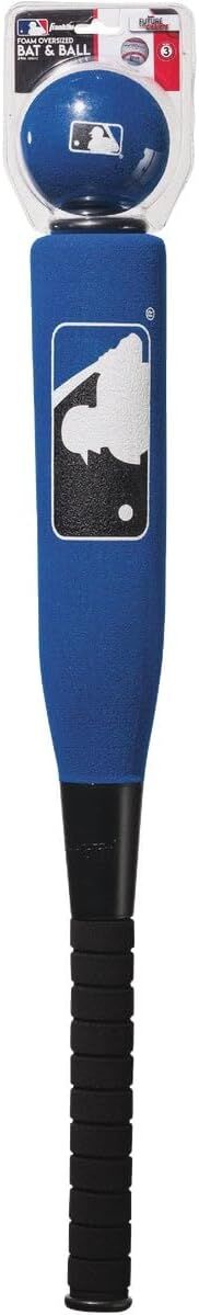 Franklin Sports MLB Kid's Jumbo Foam Bat & Ball Set Assorted Colors, 24-In