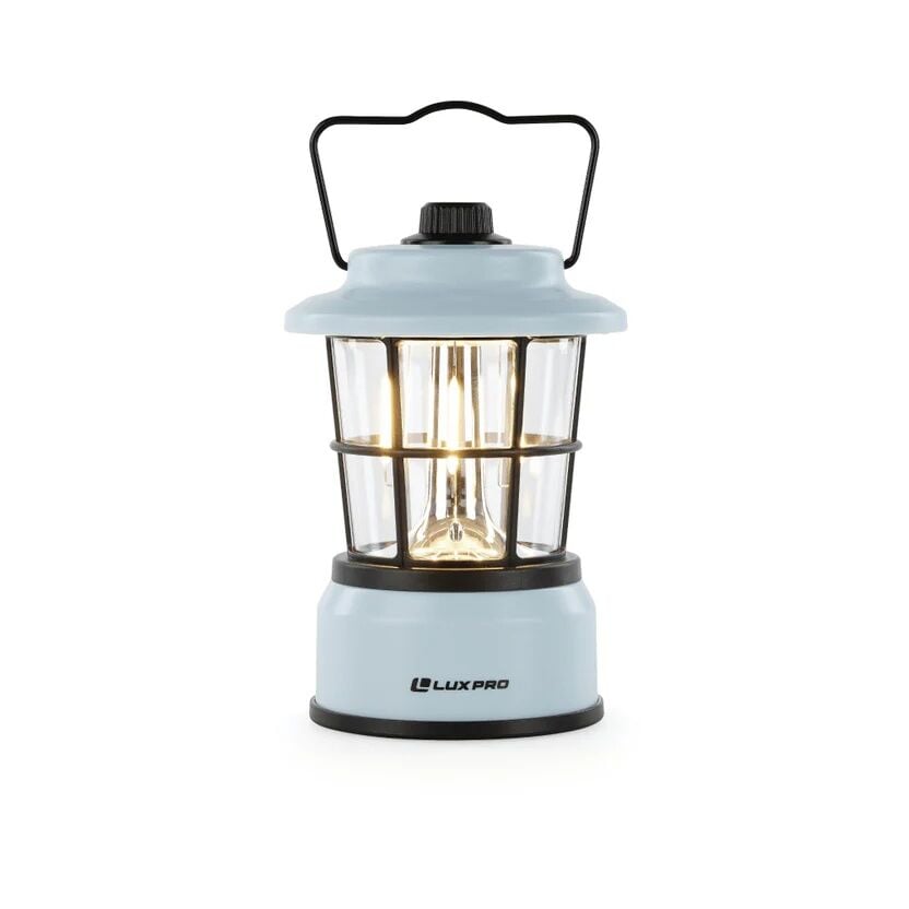LUXPRO LP1535 Retro LED Lantern, Light Blue, 265 Lumen