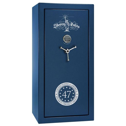 Liberty Safe Liberty 47 Limited Edition USA 30 Blue Textured with Commemorative Logo Gun Safe - Gun Safes | Liberty Safe | Coastal Country Liberty Safe Liberty 47 Limited Edition USA 30 Blue Textured with Commemorative Logo Gun Safe - Gun Safes | Liberty Safe | Coastal Country