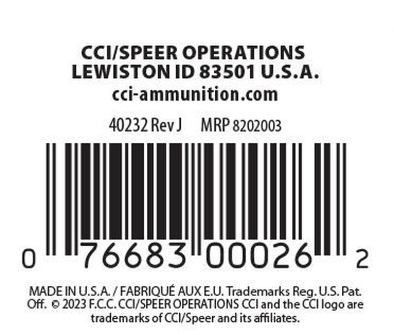 CCI CB .22 Short, 29 Grain Lead Round Nose Rifle Ammo, 100-Rd