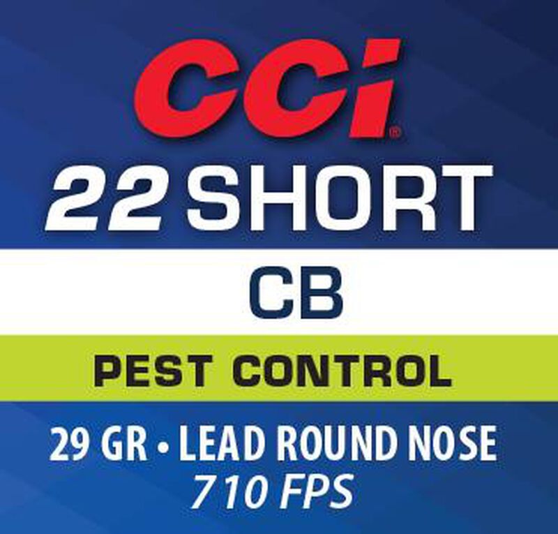 CCI CB .22 Short, 29 Grain Lead Round Nose Rifle Ammo, 100-Rd