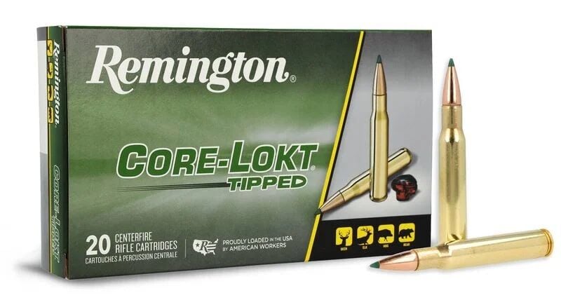 Remington Core-Lokt Tipped .30-06 Springfield, 165 Grain Rifle Ammo, 20-Rd