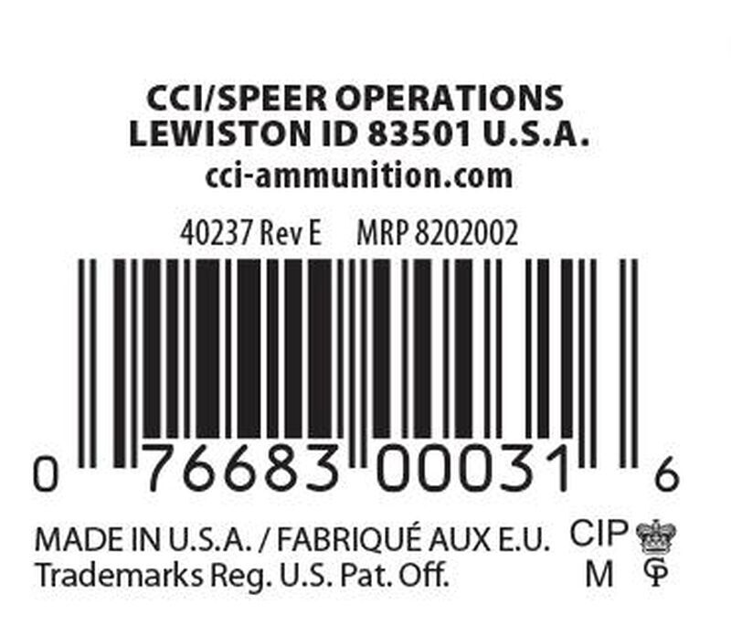 CCI Target Mini-Mag .22 LR, 36 Grain Copper Plated Hollow Point Rifle Ammo, 100-Rd
