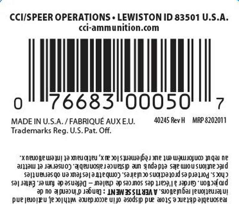 CCI Stinger .22 LR, 32 Grain Copper Plated Hollow Point Rifle Ammo, 50-Rd