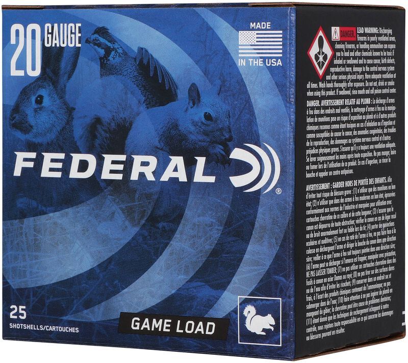 Federal Game Load Upland 20 Gauge 2 3/4" #6 Shot, 7/8-Oz, 25-Rd