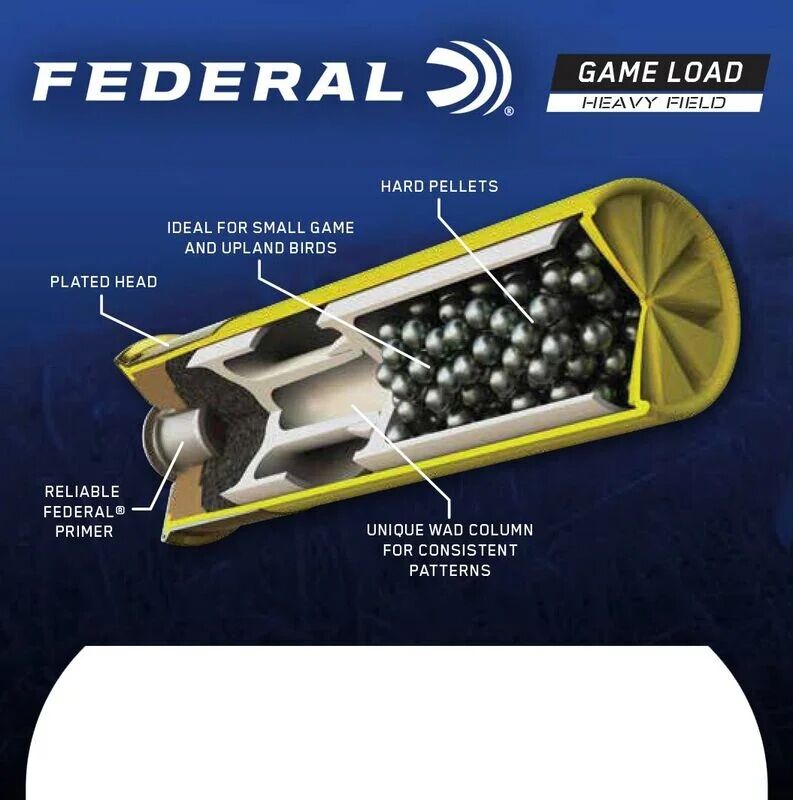 Federal Game Load Upland Heavy Field 20 Gauge 2 3/4" #6 Shot, 1-Oz, 25-Rd