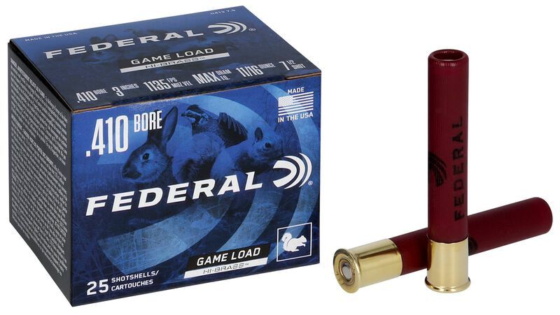 Federal Game Load Upland Hi-Brass .410 Bore 3" #7.5 Shot, 11/16-Oz, 25-Rd