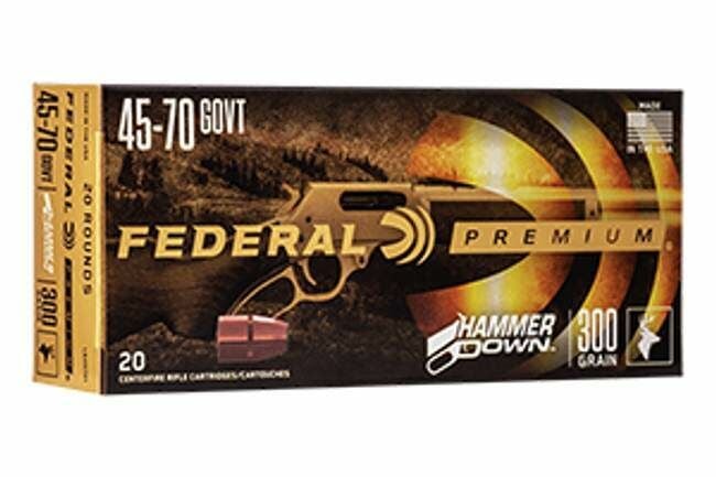 Federal HammerDown .45-70 Government, 300 Grain Bonded Soft Point Rifle Ammo, 20-Rd