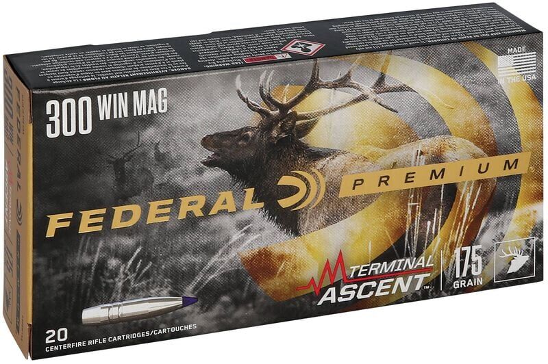 Federal Terminal Ascent .300 Win Mag, 175 Grain Terminal Ascent Rifle Ammo, 20-Rd