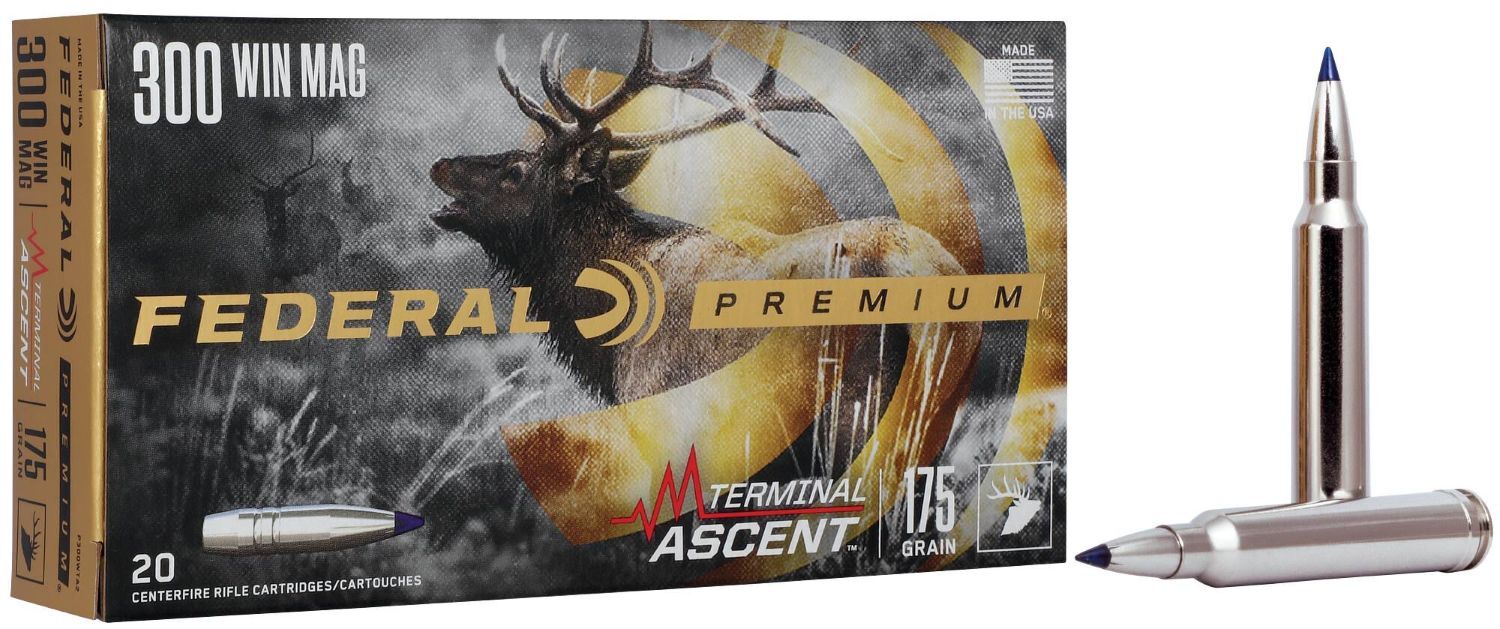 Federal Terminal Ascent .300 Win Mag, 175 Grain Terminal Ascent Rifle Ammo, 20-Rd