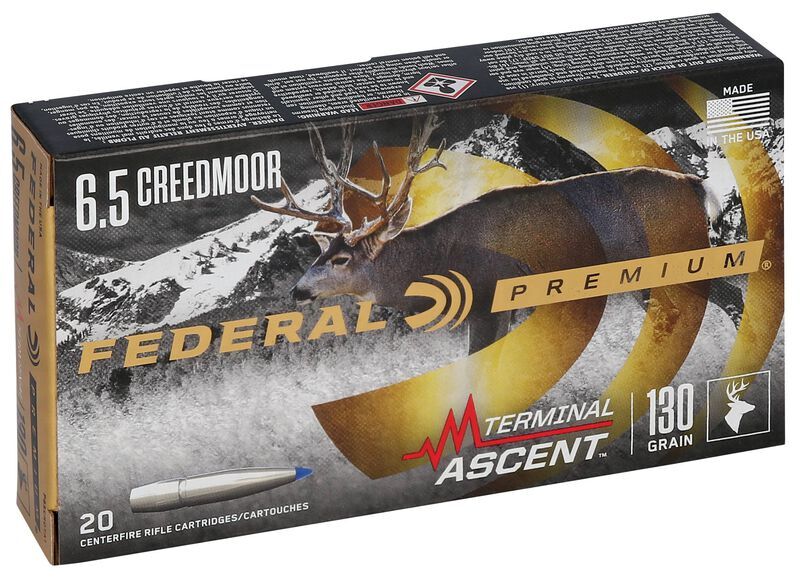 Federal Terminal Ascent 6.5 Creedmoor, 130 Grain Terminal Ascent Rifle Ammo, 20-Rd