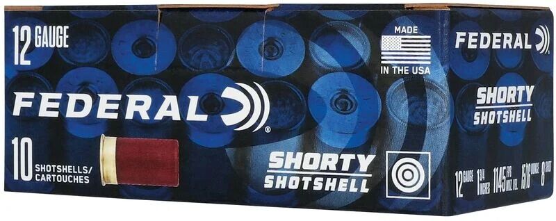 Federal Shorty Shells 12 Gauge 1 3/4" #8 Shot, 15/16-Oz, 10-Rd