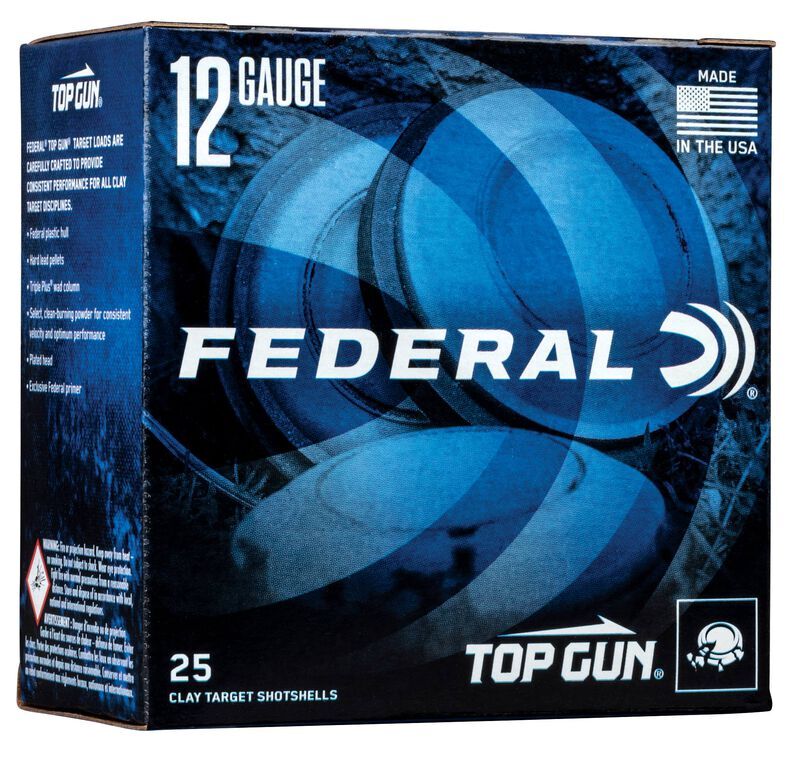 Federal Top Gun 12 Gauge 2 3/4" #8 Shot, 1 1/8-Oz, 25-Rd