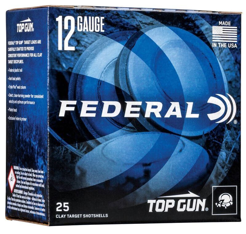 Federal Top Gun 12 Gauge 2 3/4" #9 Shot, 1 1/8-Oz, 25-Rd