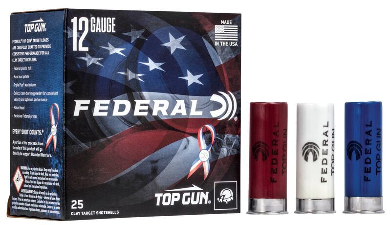 Federal Top Gun Red, White, & Blue 12 Gauge 2 3/4" #8 Shot, 1 1/8-Oz, 25-Rd