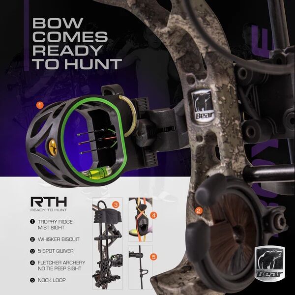Bear Archery Royale RTH Compound Bow Right Hand Shadow Finish