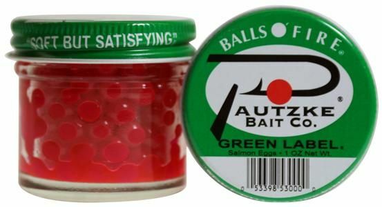 Pautzke Bait Ball'O'Fire Sal Eggs Green Label - Red