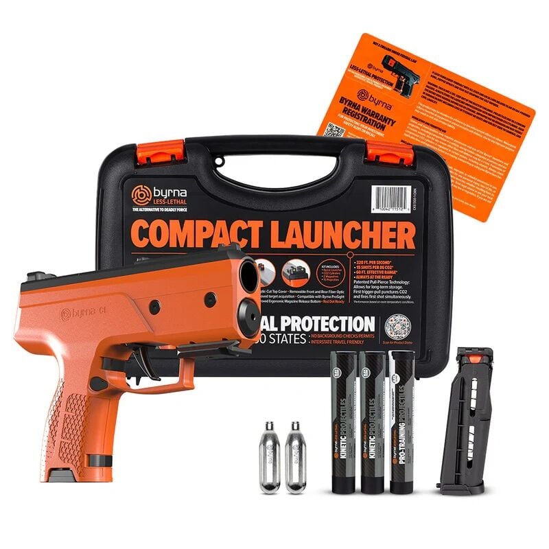 Byrna CL Safety Orange Launcher Universal Kit, 5-Rd