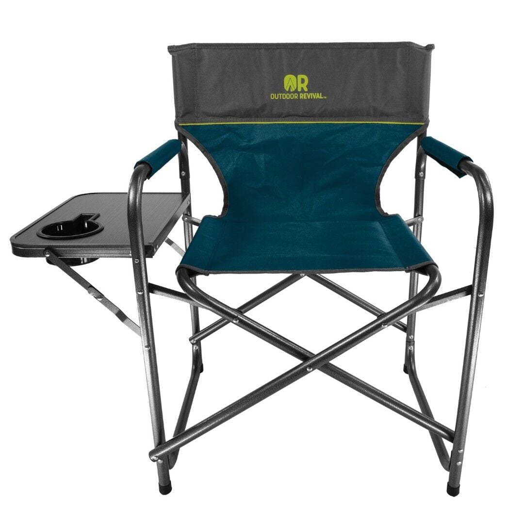 Outdoor Revival Everyday Director's Chair, Grey/Teal