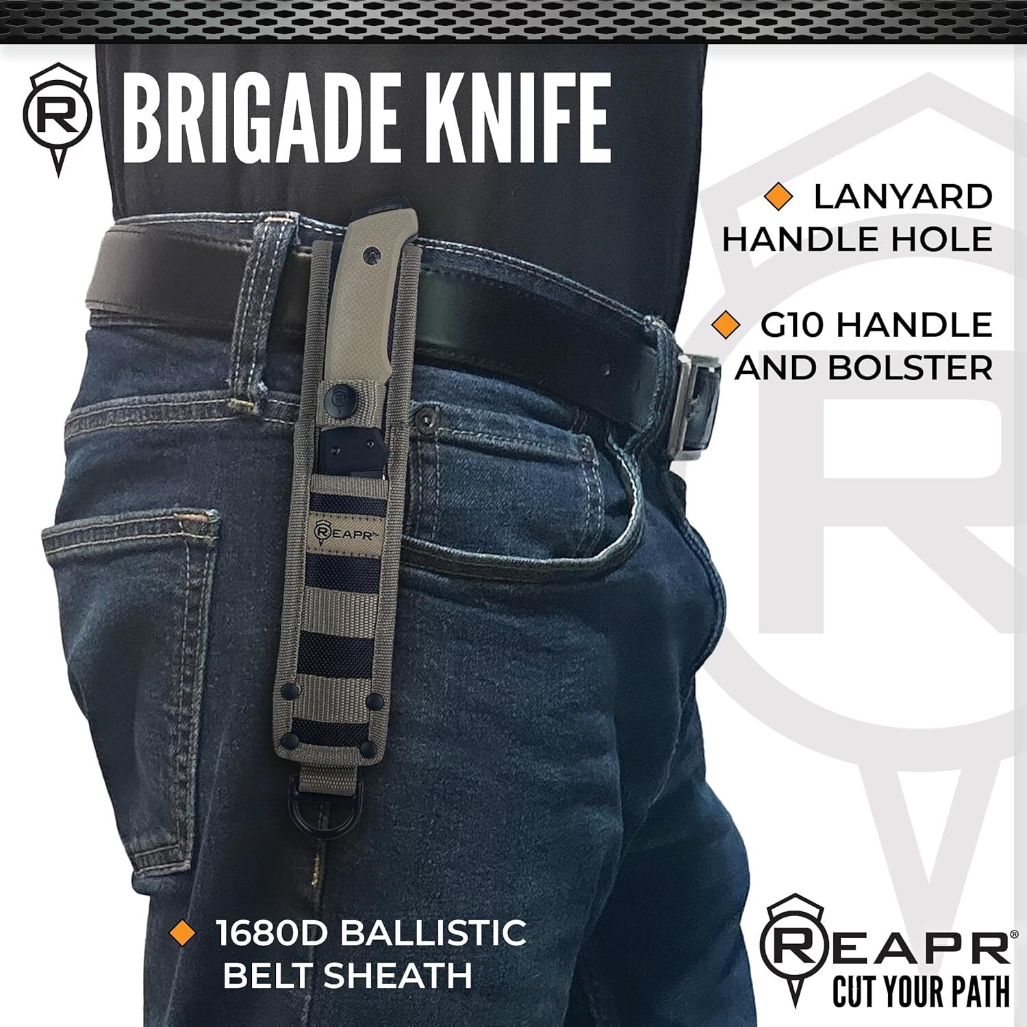 Reapr Brigade Fixed Blade Knife, 5-In