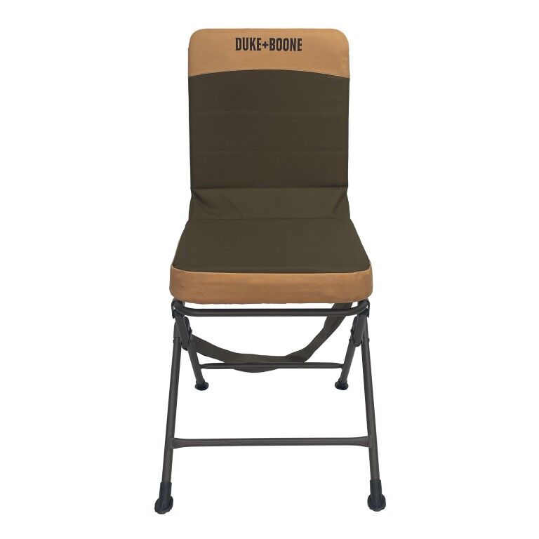 Duke + Boone Brown/Tan Padded Swivel Blind Chair