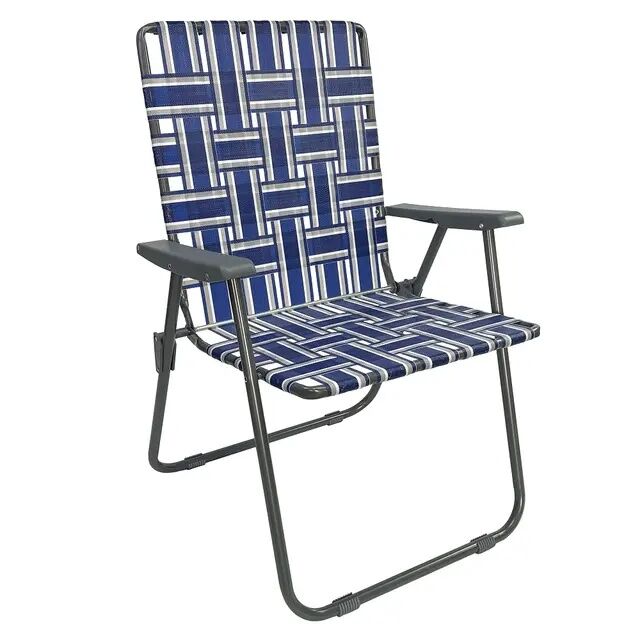 Black Sierra Blue Folding Web Chair