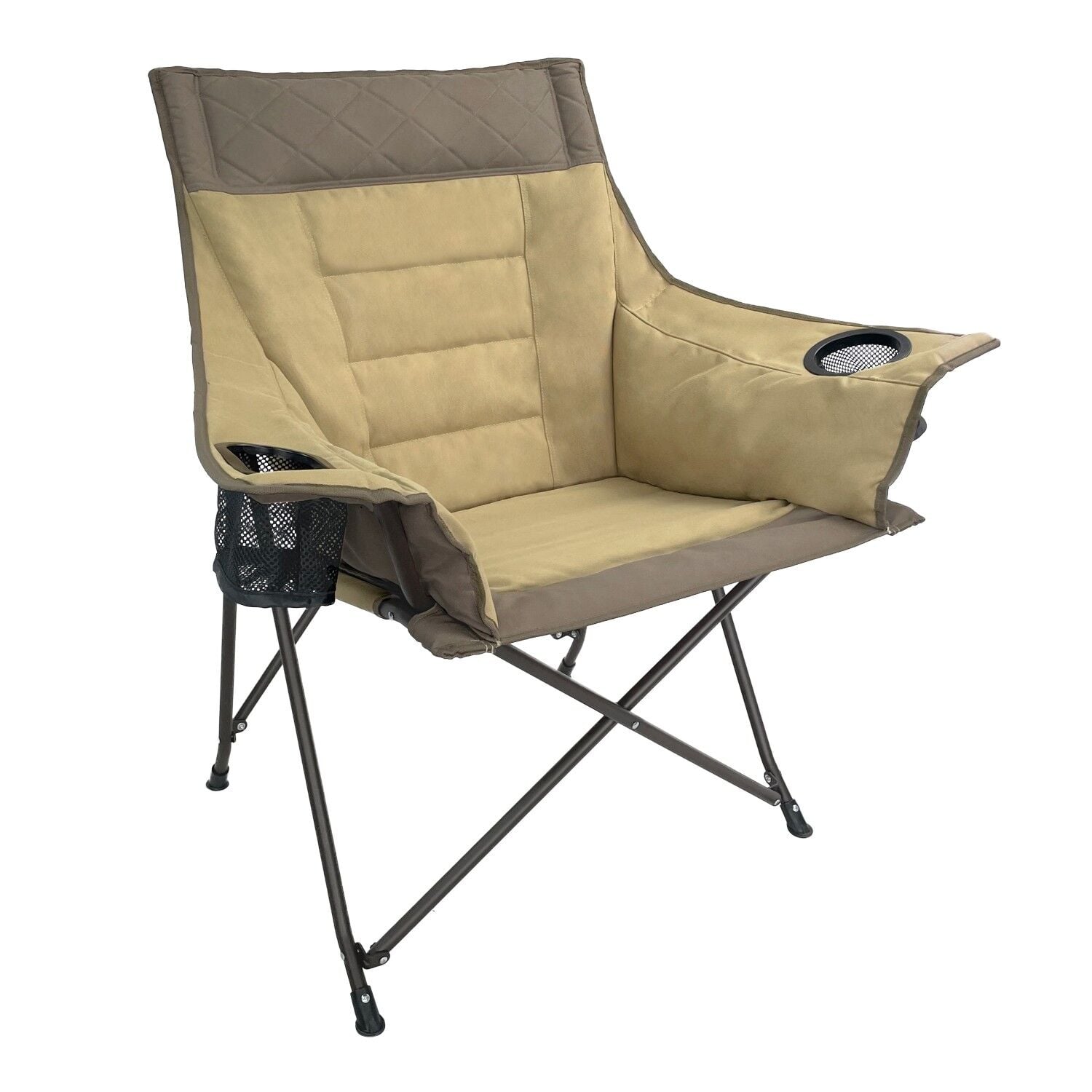 Black Sierra Traditions Tan XL Padded Tension Chair With Coastal Logo