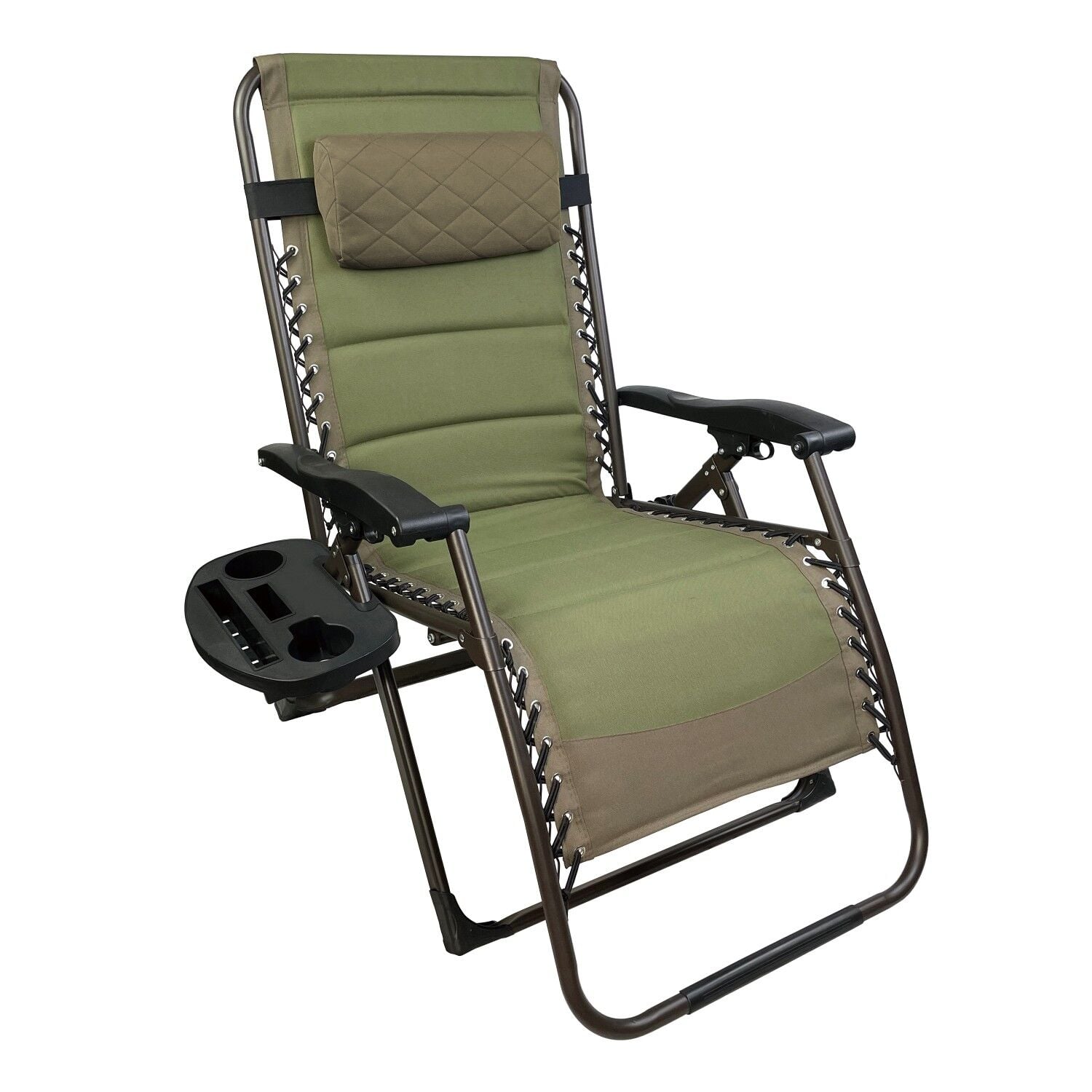 Black Sierra Traditions Green XL Padded Zero Gravity Chair With C-A-L Ranch Logo