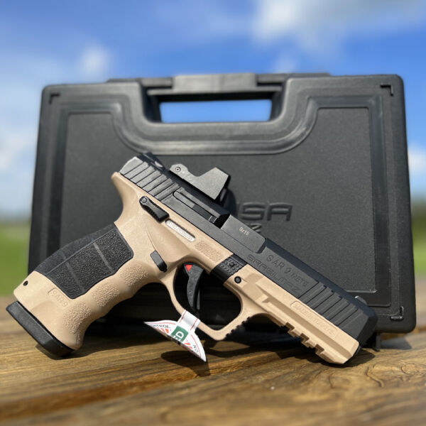 SAR USA SAR9 Mete Safari 9mm Full Size Tan Pistol, 17-Rd