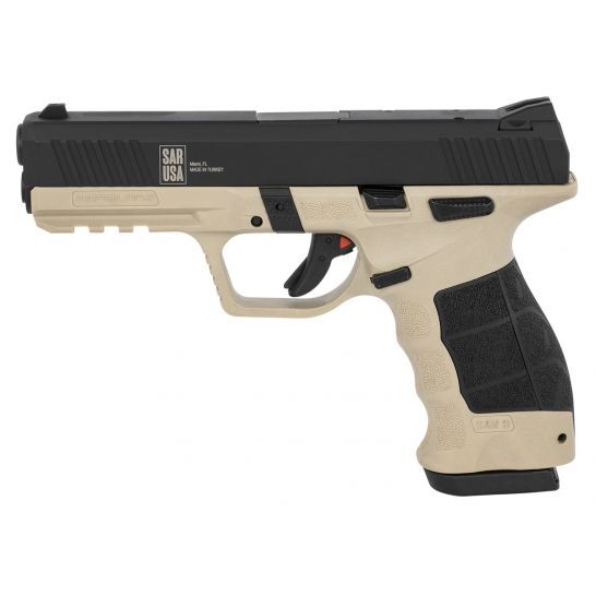 SAR USA SAR9 Mete Safari 9mm Full Size Tan Pistol, 17-Rd