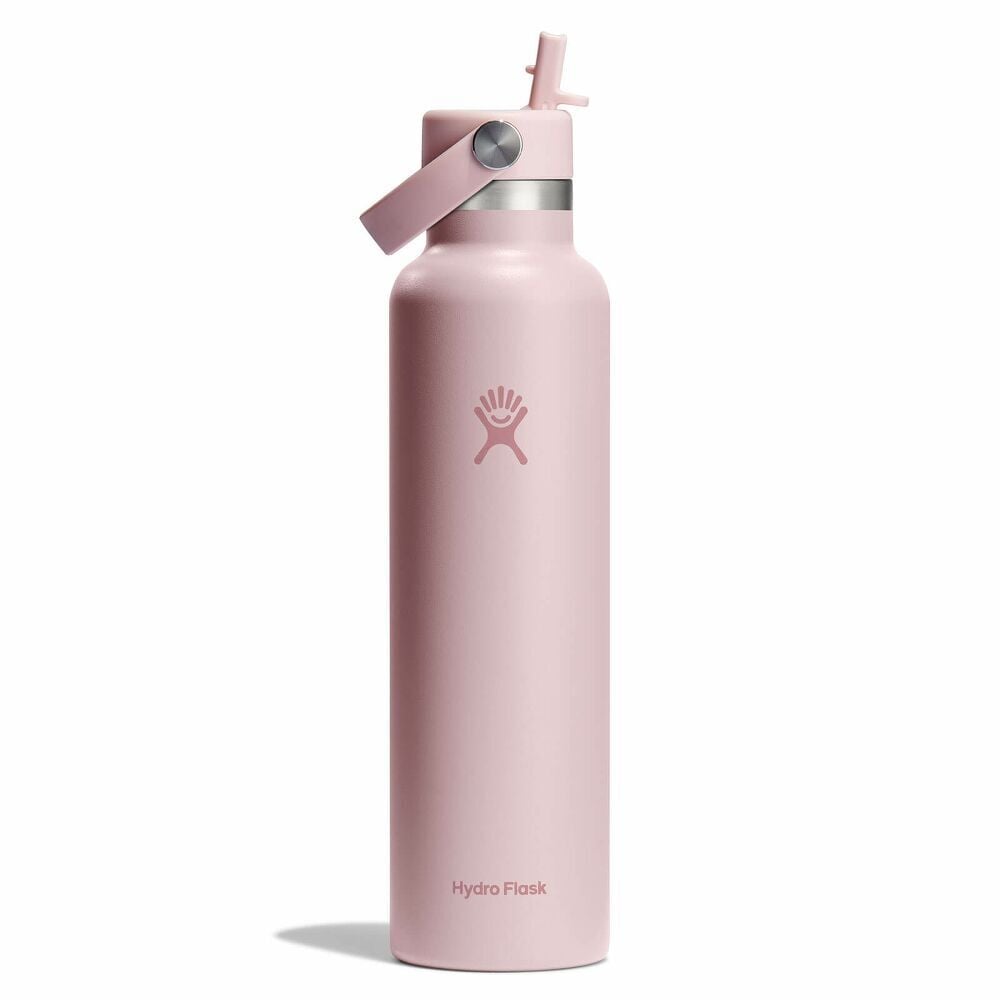 Hydro Flask Standard Mouth Water Bottle with Flex Straw Cap, Tonal Trillium, 24 oz.