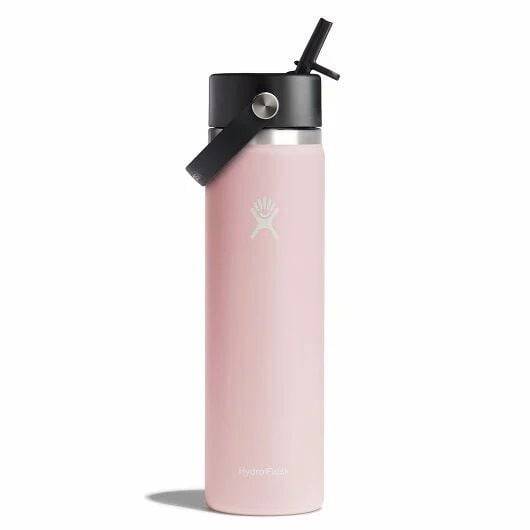 Hydro Flask Wide Mouth with Flex Straw Cap Trillium Water Bottle, 24-Oz