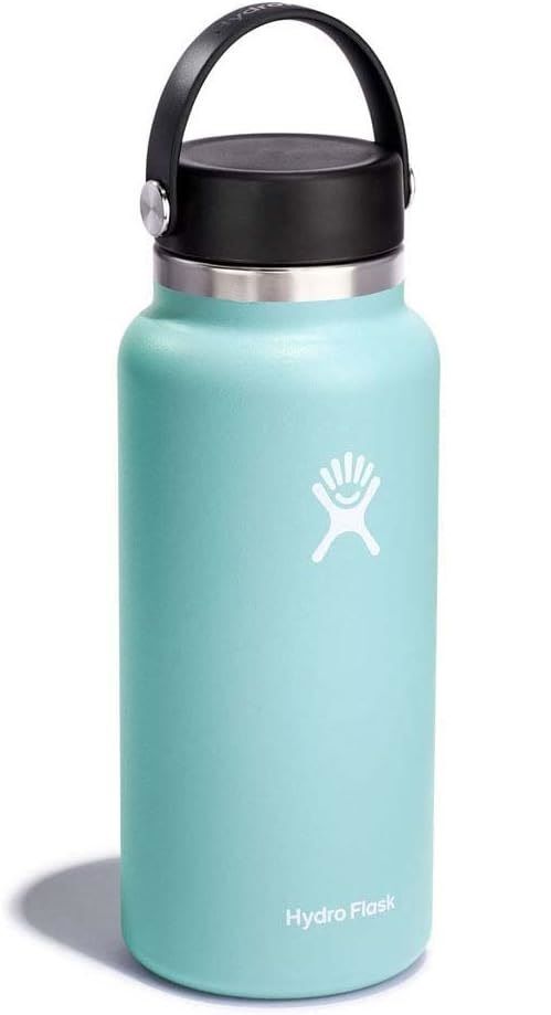 Hydroflask Water Bottle Wide Mouth with Flex Cap Dew, 32-Oz