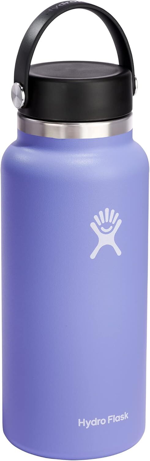 Hydroflask Water Bottle Wide Mouth with Flex Cap Lupine, 32-Oz