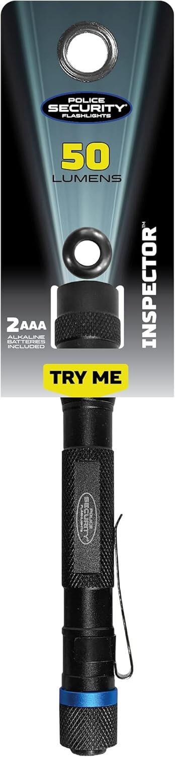 Police Security Flashlights Compact Inspector 50 Lumen Flashlight