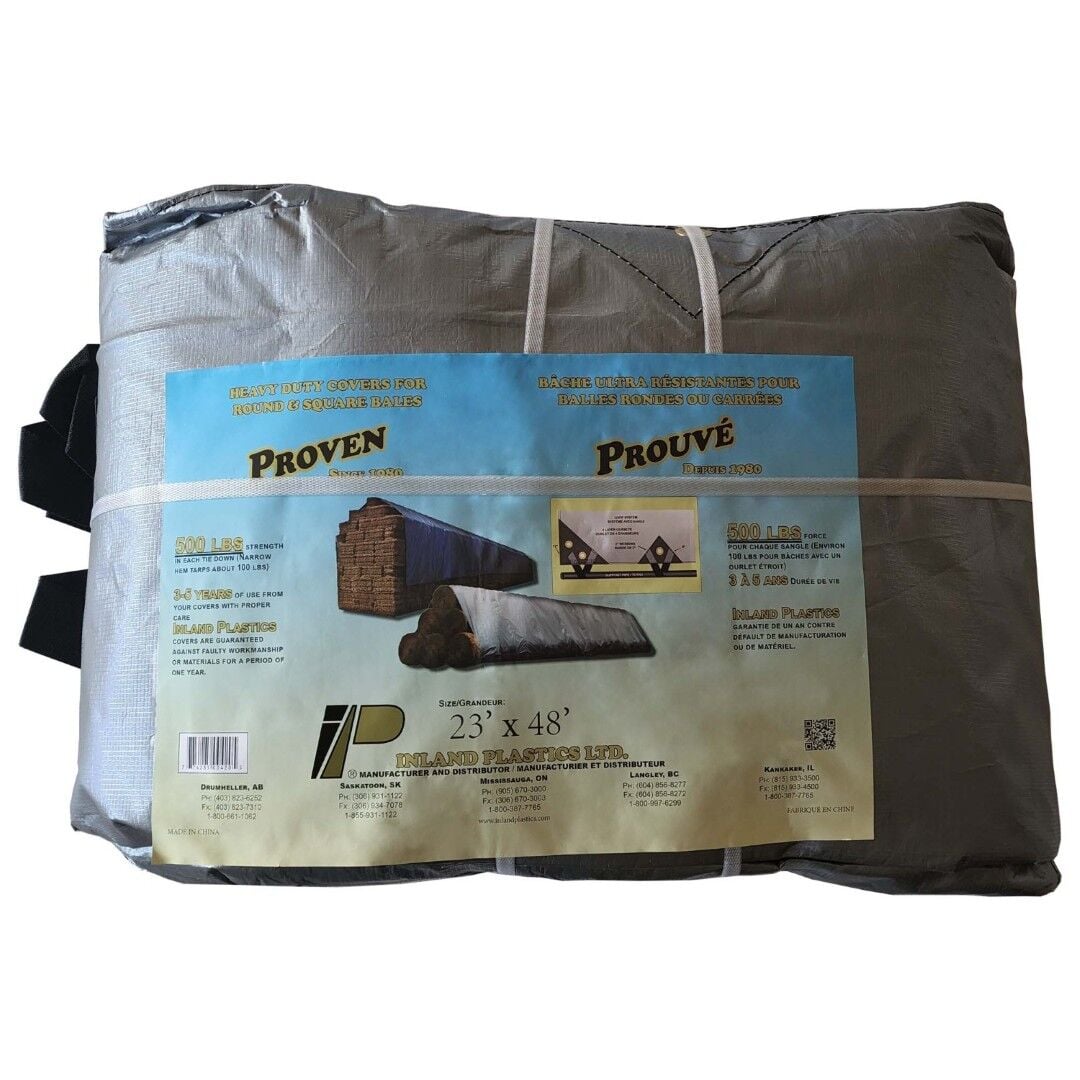 Inland Plastic Bale Stack Cover Tarp, 23 ft. x 48 ft.