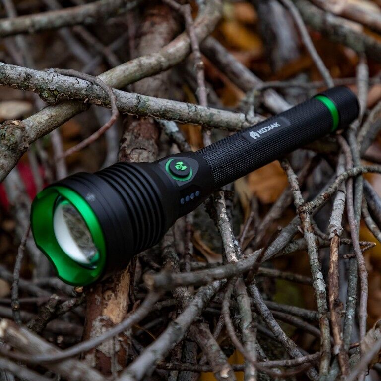 Kodiak Kraken Rechargeable Tactical Flashlight with Powerbank, 6000-Lm