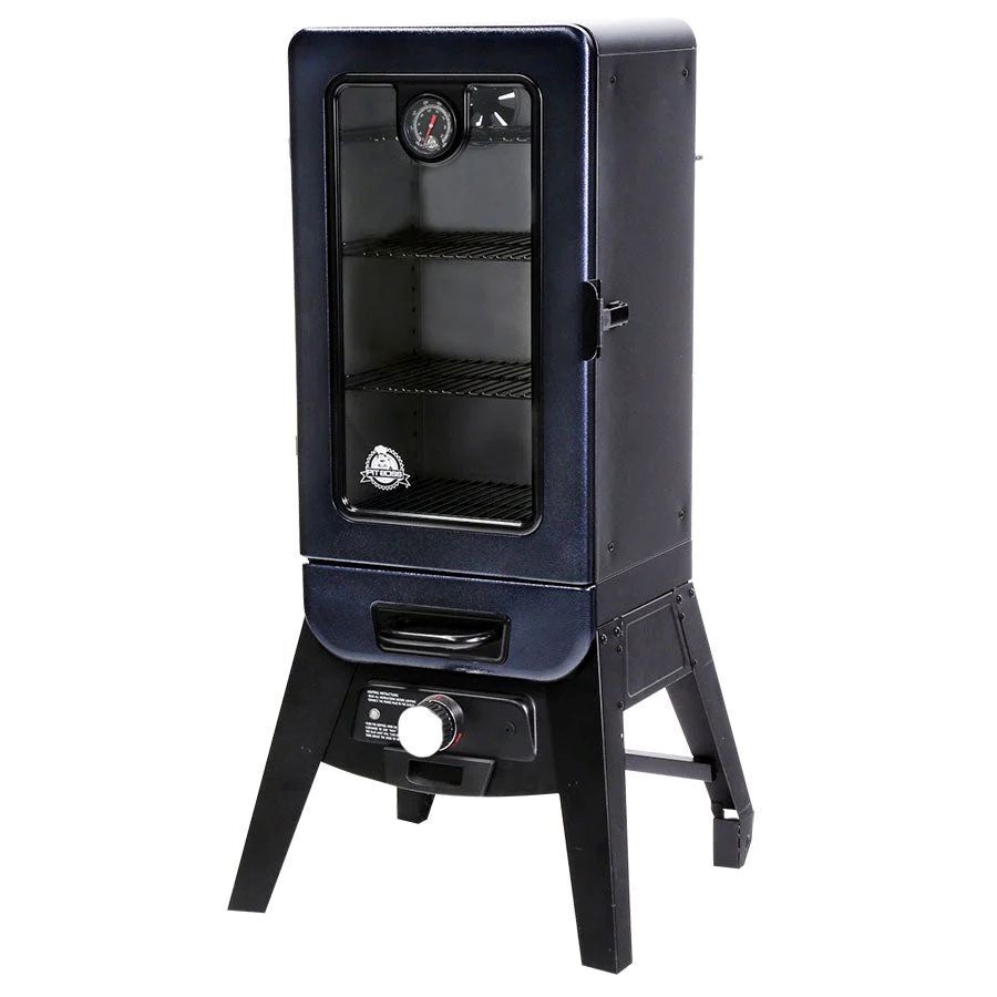 Pit Boss 3-Series Analog Vertical Smoker, Blue Hammertone
