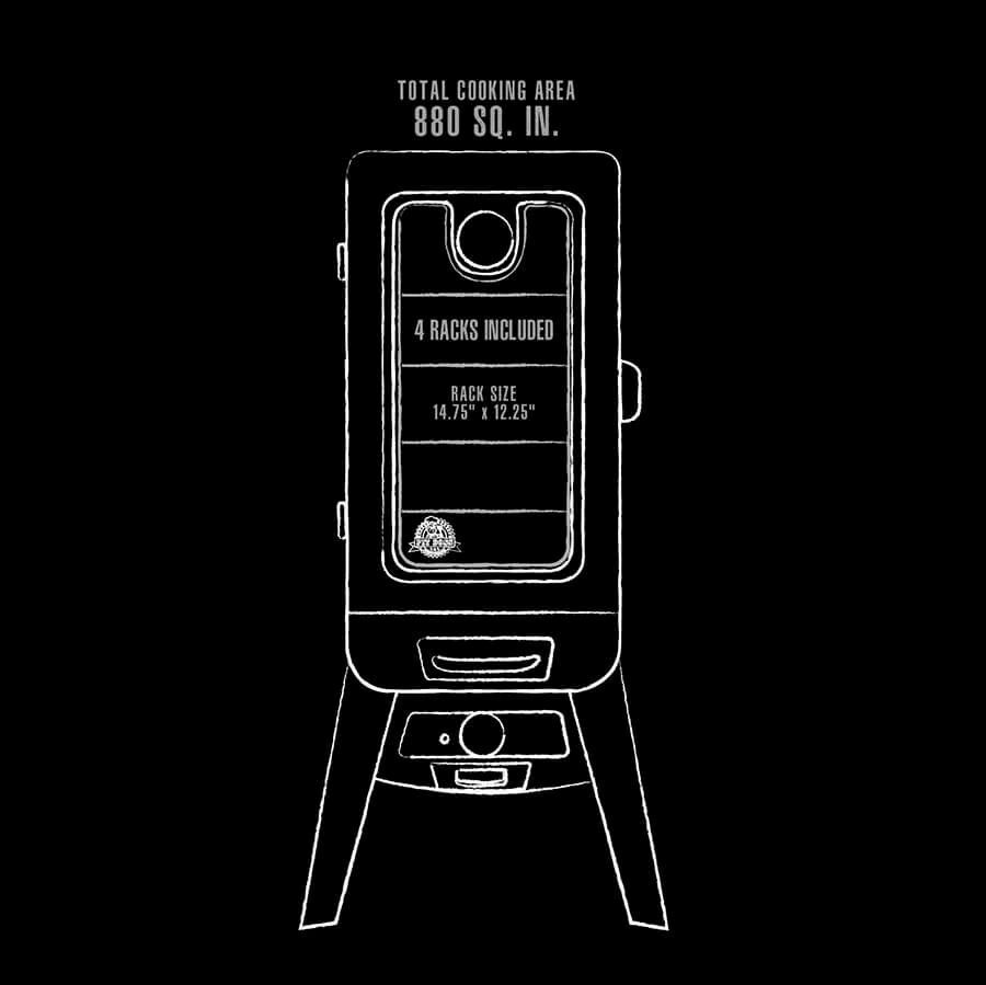 Pit Boss Red Hammerstone 3-Series Gas Vertical Smoker