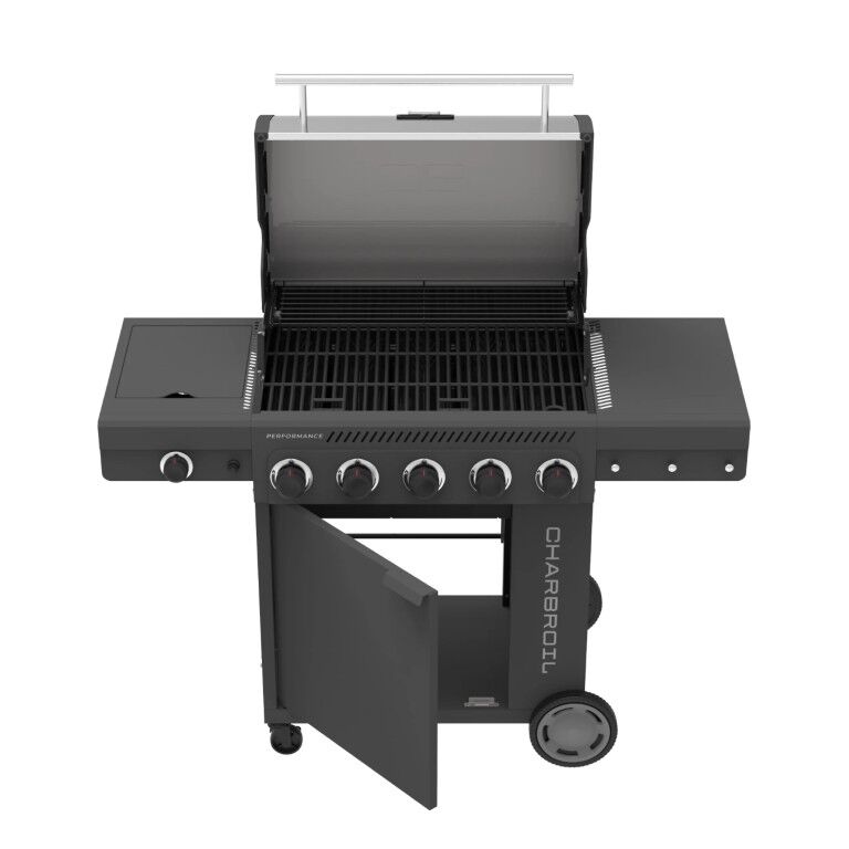 Charbroil Grey Performance Series FlavorMax 5 Burner Gas Grill Cabinet with Side Burner