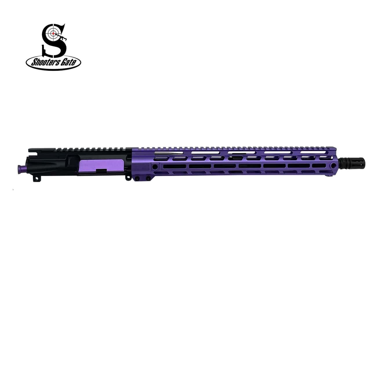 Shooters Gate AR-15 .223 Wylde Assembled Purple Rifle Upper, 16-In