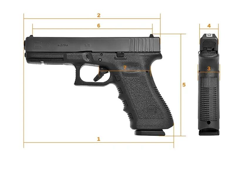 Glock 17 9mm Full Size Pistol, 17-Rd