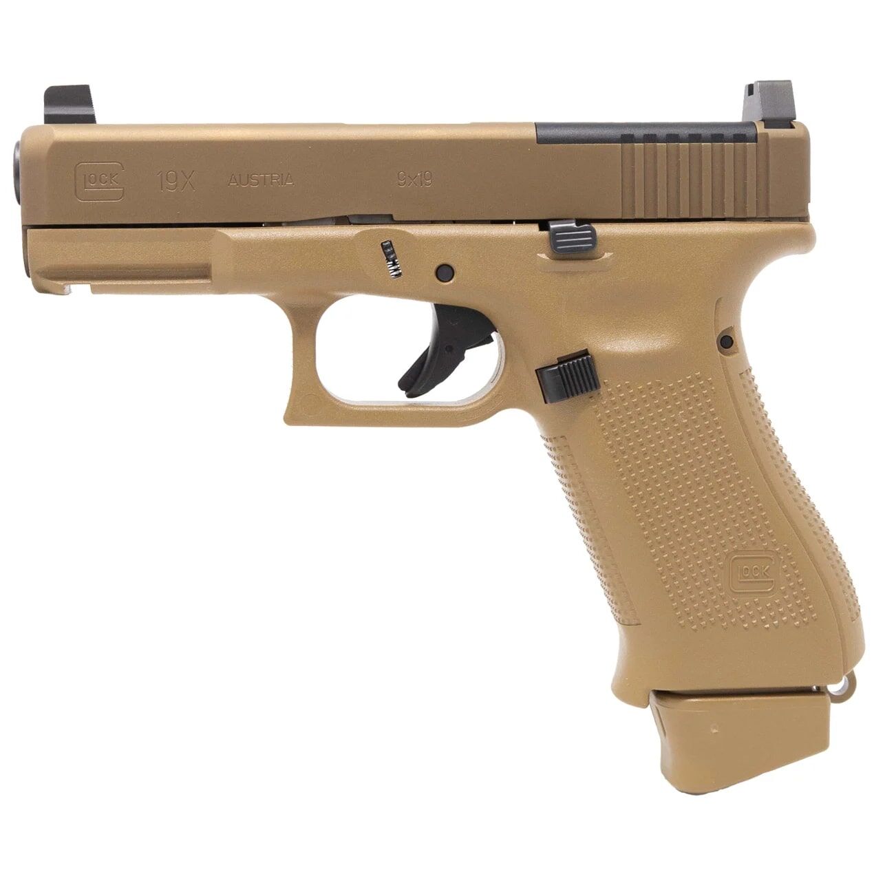 Glock 19X MOS Coyote 9mm Full Size Pistol, 19-Rd